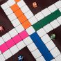 House of Nobilique Leather Roll-Up Ludo Set - Burgundy