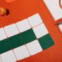 House of Nobilique Leather Roll-Up Ludo Set - Orange