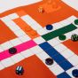 House of Nobilique Leather Roll-Up Ludo Set - Orange