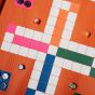House of Nobilique Leather Roll-Up Ludo Set - Orange