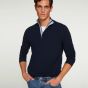 Kujten Finn Cashmere Half Zip Pullover - Navy
