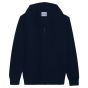 Kujten Rony Cashmere Zipped Hooded Vest - Navy