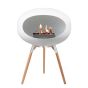 Le Feu Bio-Kamin Weiß Ground Wood Low - Soaptreated Eiche