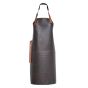 Vintage leather apron dark brown
