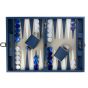 Leather Backgammon Buffalo Bleu de France