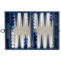 Leather Backgammon Buffalo Bleu de France