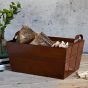 Life Of Riley Leather Log Basket