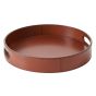 Life Of Riley Leather Round Drinks Tray