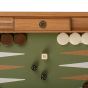 Manopoulos Premium Leatherette Backgammon Set - Caramel Brown & Green