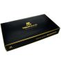 Manopoulos Premium Leatherette Backgammon Set - Caramel Brown & Green