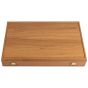 Manopoulos Premium Leatherette Backgammon Set - Caramel Brown & Green