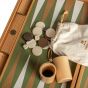 Manopoulos Premium Leatherette Backgammon Set - Caramel Brown & Green