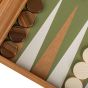 Manopoulos Premium Leatherette Backgammon Set - Caramel Brown & Green