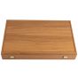 Manopoulos Premium Leatherette Backgammon Set - Caramel Brown & Red
