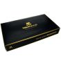 Manopoulos Premium Leatherette Backgammon Set - Caramel Brown & Red