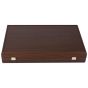 Manopoulos Premium Wenge Walnut Burl Backgammon Set - Dark Brown