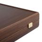 Manopoulos Premium Wenge Walnut Burl Backgammon Set - Dark Brown