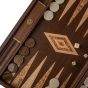 Manopoulos Premium Wenge Walnut Burl Backgammon Set - Dark Brown