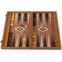 Manopoulos Walnut Replica Wooden Backgammon Set - Walnut Brown