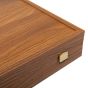 Manopoulos Walnut Replica Wooden Backgammon Set - Walnut Brown