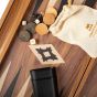 Manopoulos Walnut Replica Wooden Backgammon Set - Walnut Brown