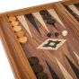 Manopoulos Walnut Replica Wooden Backgammon Set - Walnut Brown
