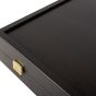 Manopoulos Wenge Replica Wooden Backgammon Set - Black Wood