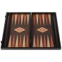 Manopoulos Wenge Replica Wooden Backgammon Set - Black Wood
