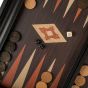 Manopoulos Wenge Replica Wooden Backgammon Set - Black Wood