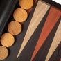 Manopoulos Wenge Replica Wooden Backgammon Set - Black Wood