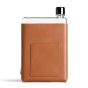 Memobottle A5 leather sleeve - cognac