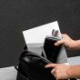 Memobottle Slim leather sleeve - black