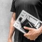 Memobottle Slim leather sleeve - black