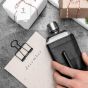 Memobottle Slim leather sleeve - black