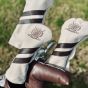 Modest Vintage Player Leather Golf Covers Set - Cream/Brown