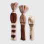 Modest Vintage Player Wool Knit Golf Covers Set - Cream/Brown