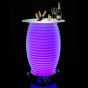 Nikki.Amsterdam the bar table, bluethooth speaker and wine cooler