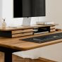 Oakywood Desk Shelf Pro Dual Drawer - Oak