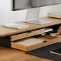 Oakywood Desk Shelf Pro Dual Drawer - Oak