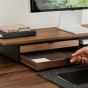 Oakywood Desk Shelf Pro Dual Drawer - Walnut