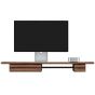 Oakywood Desk Shelf Pro Dual Drawer - Walnut