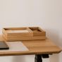 Oakywood Stackable Valet Trays Bundle Organizers - Oak