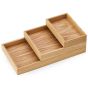 Oakywood Stackable Valet Trays Bundle Organizers - Oak