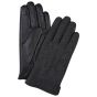 Profuomo Herringbone Leather Gloves - Anthracite