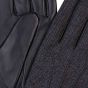 Profuomo Herringbone Leather Gloves - Anthracite
