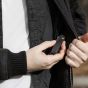 Crazy Horse Leather Key Organiser - Black/Red