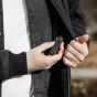 Crazy Horse Leather Key Organiser - Black/Red