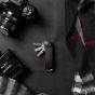 Crazy Horse Leather Key Organiser - Black/Red