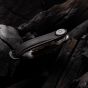 Crazy Horse Leather Key Organiser - Black/Red