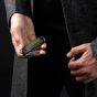 Saffiano Leather Key Organiser - Olive